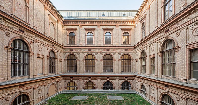 Extensiv begrüntes Dach auf dem Audimax der Uni Wien